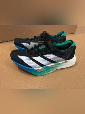 New Adidas Adizero Adios Pro 4 Black Green Marathon Running Shoes JR6365 Sz 8.5